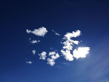 Low angle view of clouds in sky