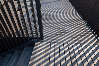 High angle view of staircase