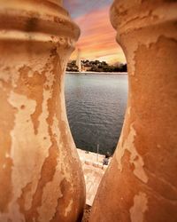 Close-up of rock in sea