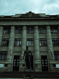 Low angle view of statue