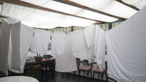 Clothes drying on clothesline