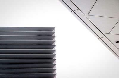 Low angle view of modern building against clear sky