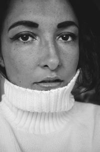 Close-up portrait of a beautiful young woman