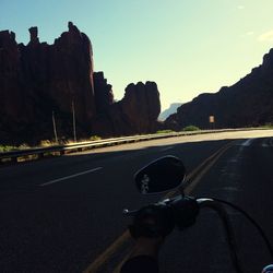 Road passing through mountains