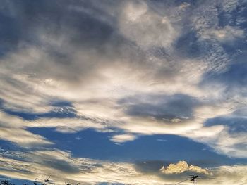 Low angle view of cloudy sky