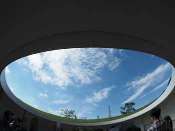 Low angle view of cloudy sky