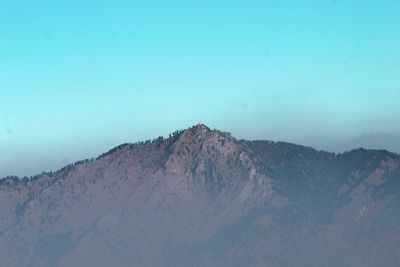 Scenic view of mountains against clear sky