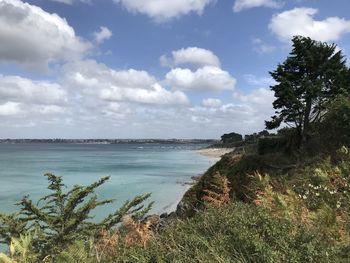 Scenic view of sea against sky