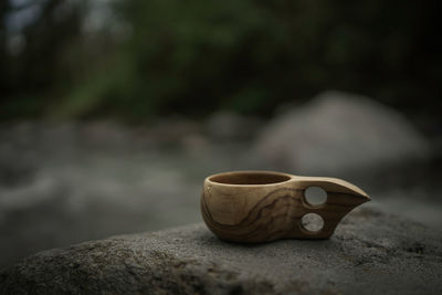Kuksa cup on the rock