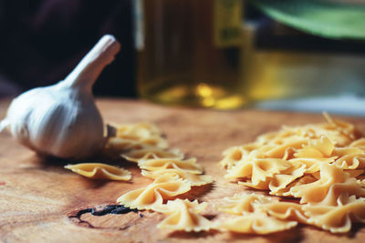 Close-up of food on table