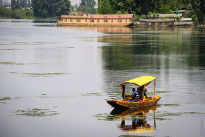 Boats in river