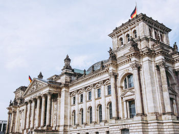 Low angle view of historical building against sky