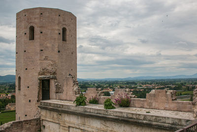 Spello porta venere or venus gate that was one of the main entrance to the town 