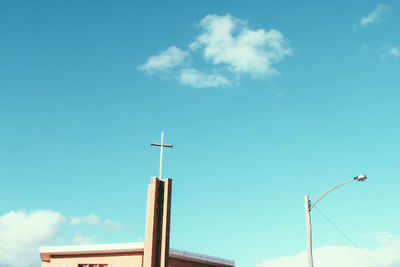 Low angle view of blue sky