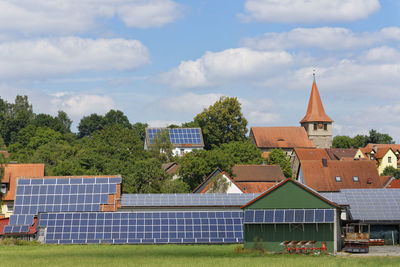 Germany, stettberg, photovoltaic installations