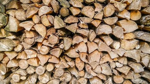 Full frame shot of logs