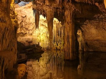 Rock formations in cave