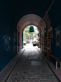 Footpath leading to tunnel