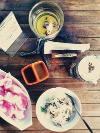 Close-up of food on table