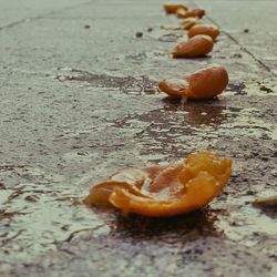 High angle view of bread on table
