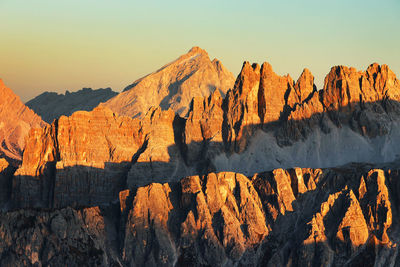 View of rock formations