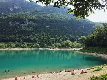 Scenic view of lake and trees
