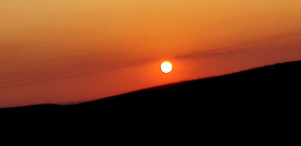 Scenic view of orange sky during sunset