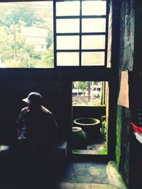 Man sitting on bench