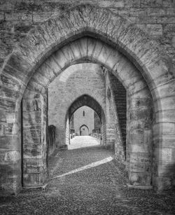 Archway of old building