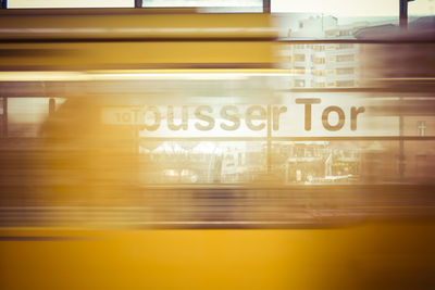 Train passing through tunnel