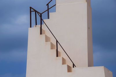 Low angle view of staircase against building