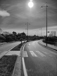 Road passing through empty road