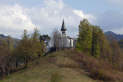 Low angle view of building against sky