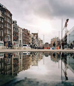 Reflection of clouds in water