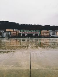 Reflection of buildings in water