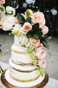 View of bouquet of roses