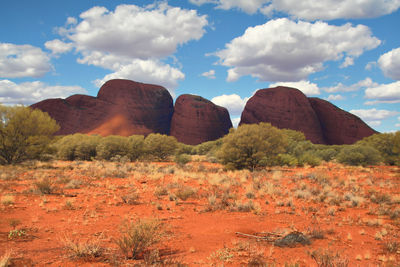 Scenic view of desert against sky