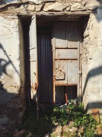 Entrance of abandoned building