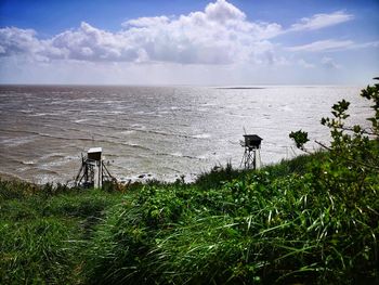 Scenic view of sea against sky