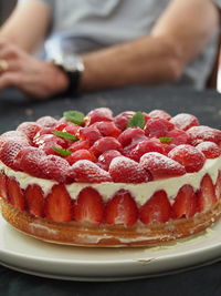 Close-up of cake in plate