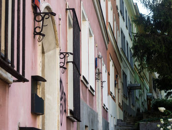 Low angle view of buildings in city