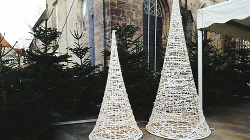 Low angle view of trees against sky