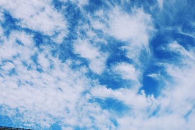 Low angle view of blue sky