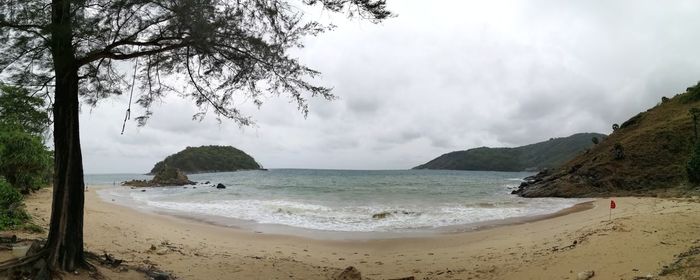 Panoramic view of beach against sky