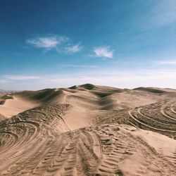 Scenic view of desert against sky