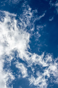 Low angle view of clouds in sky