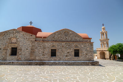 View of historic building against clear sky