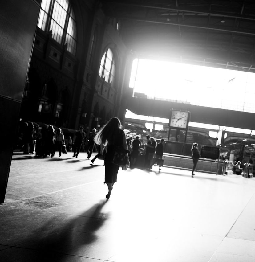 architecture, built structure, large group of people, walking, men, person, lifestyles, city life, indoors, railroad station, transportation, building exterior, city, public transportation, leisure activity, travel, full length, railroad station platform, street