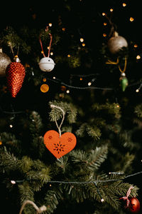 Close-up of christmas decorations