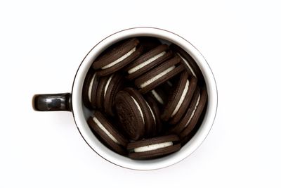 Close-up of food against white background